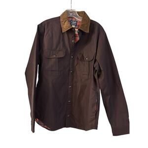 J.Crew British Millerain Army Brown Military Waxed Cotton Jacket Men’s Size S